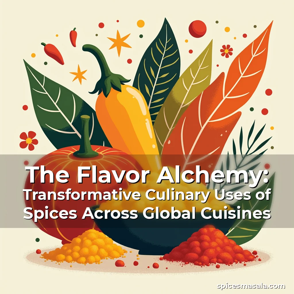 Artistic representation for The Flavor Alchemy: Transformative Culinary Uses of Spices Across Global Cuisines