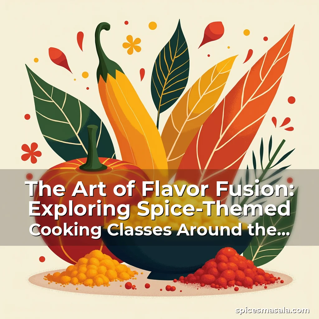 Artistic representation for The Art of Flavor Fusion: Exploring Spice-Themed Cooking Classes Around the World