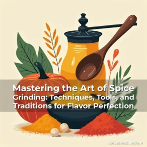 Artistic representation for Mastering the Art of Spice Grinding: Techniques, Tools, and Traditions for Flavor Perfection