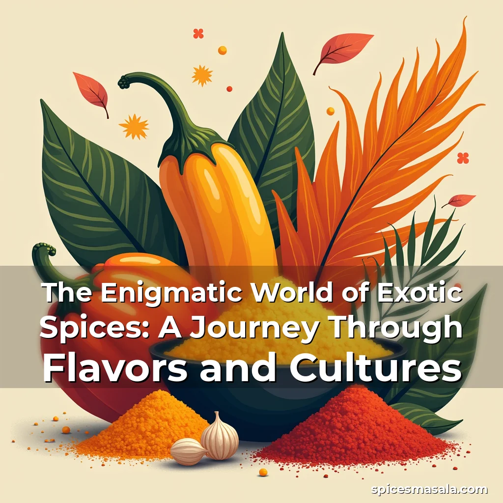 Artistic representation for The Enigmatic World of Exotic Spices: A Journey Through Flavors and Cultures